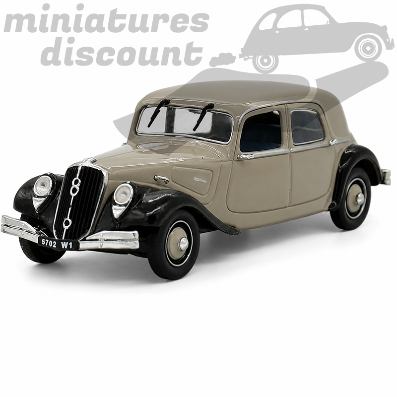 CITROËN TRACTION 22 BERLINE 1934 (BEIGE) - 1/43ème sur socle