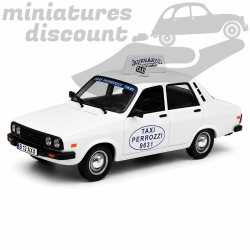 DACIA 1300 TAXI (BLANC) - 1/43ème sur socle