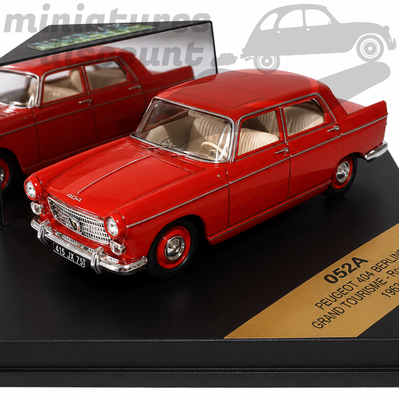 PEUGEOT 404 BERLINE DE 1960 (ROUGE) - VITESSE - 1/43ème en boite