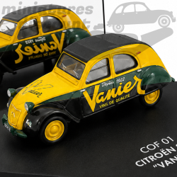 CITROËN 2CV "VANIER" PUBLICITAIRE (JAUNE) - VITESSE - 1/43ème en boite