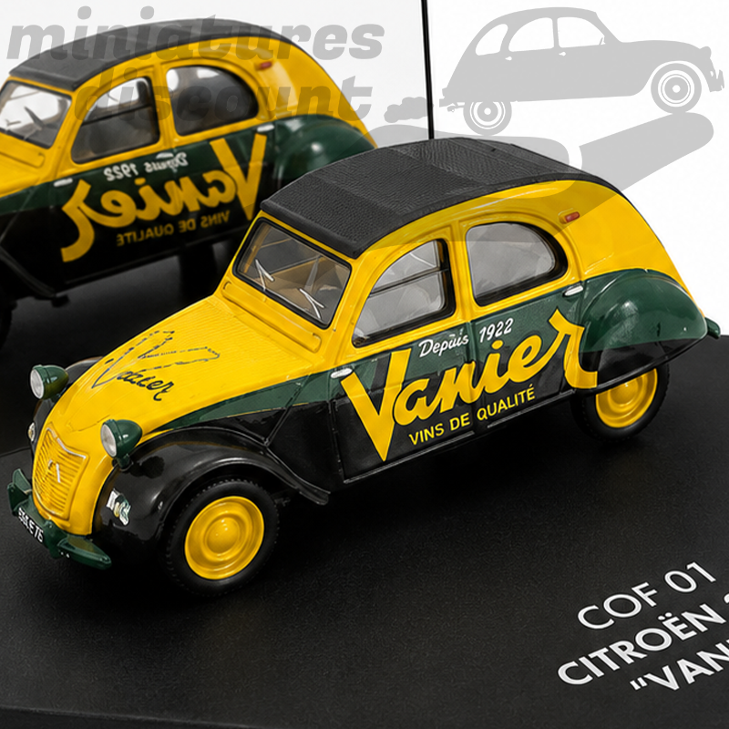 CITROËN 2CV "VANIER" PUBLICITAIRE (JAUNE) - VITESSE - 1/43ème en boite