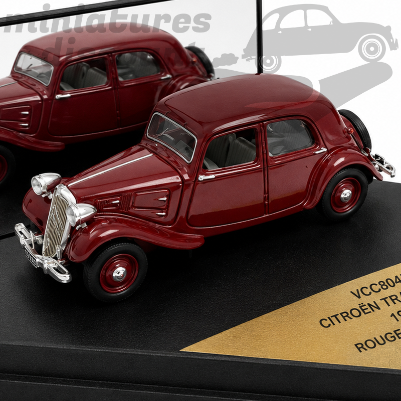 CITROËN TRACTION 7C DE 1934 (ROUGE FONCÉ) - VITESSE - 1/43ème en boite