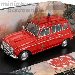 RENAULT 4L DES POMPIERS DE PARIS (ROUGE) - VITESSE - 1/43ème en boite