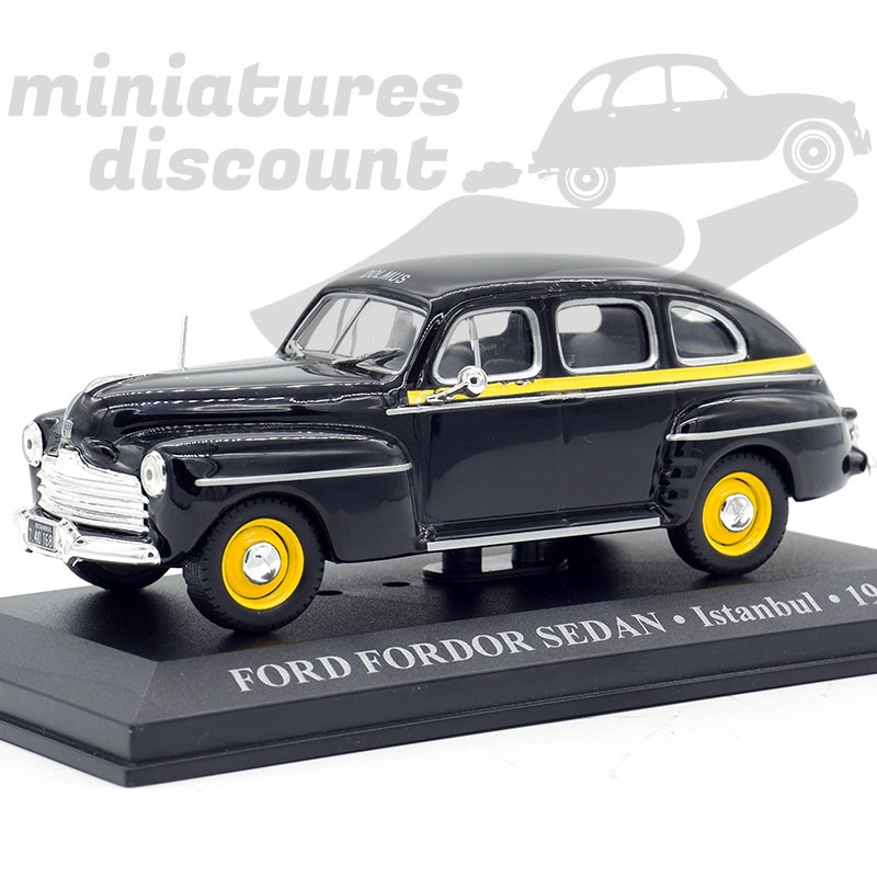 FORD FORDOR SEDAN TAXI ISTANBUL (NOIR) - 1/43ème sur socle