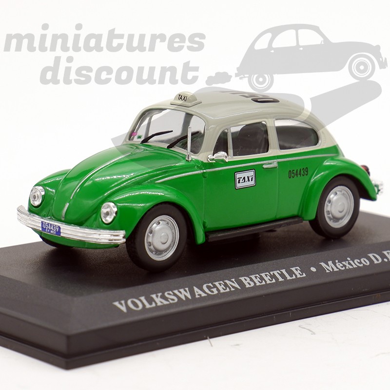 VOLKSWAGEN COCCINELLE BEETLE TAXI (VERT) - 1/43ème sur socle
