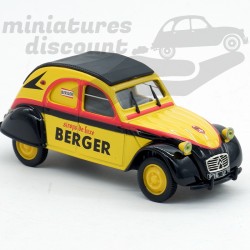 CITROËN 2CV "SIROP DE LUXE BERGER" (JAUNE) - NOREV - 1/43ème sous blister