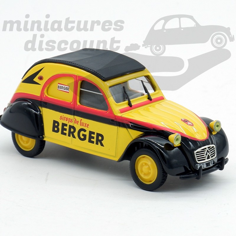 CITROËN 2CV "SIROP DE LUXE BERGER" (JAUNE) - NOREV - 1/43ème sous blister