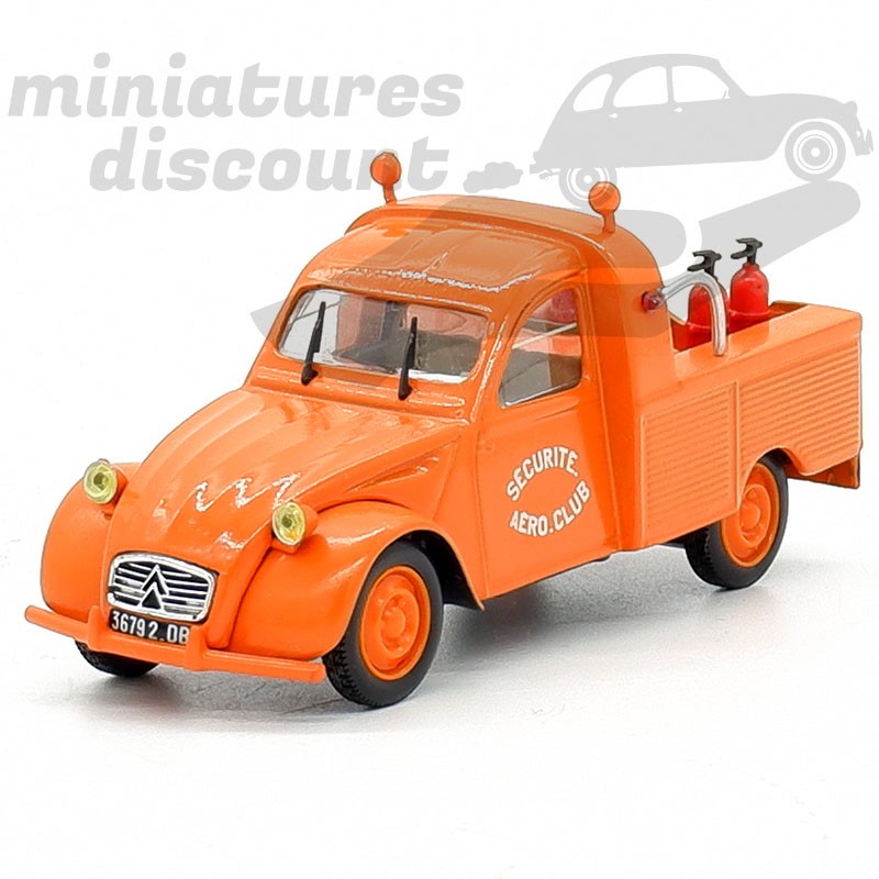 CITROËN 2CV CAMIONNETTE, SÉCURITÉ AÉRO CLUB (ORANGE) - NOREV - 1/43ème sous blister
