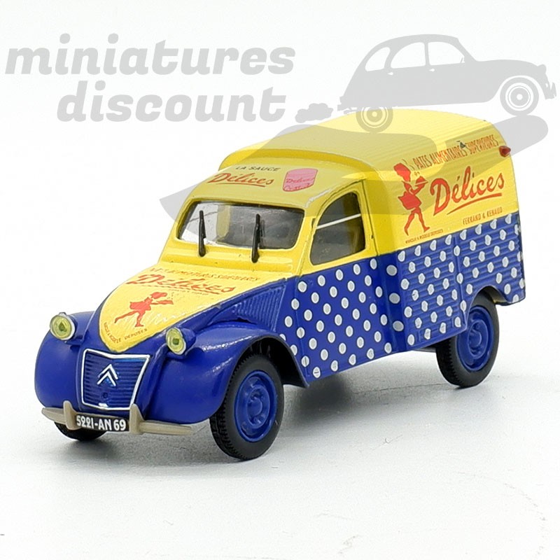 CITROËN 2CV CAMIONNETTE "DÉLICES" (JAUNE) - NOREV - 1/43ème sous blister