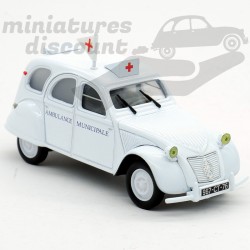 CITROËN 2CV AMBULANCE MUNICIPALE (BLANC) - 1/43ème sous blister