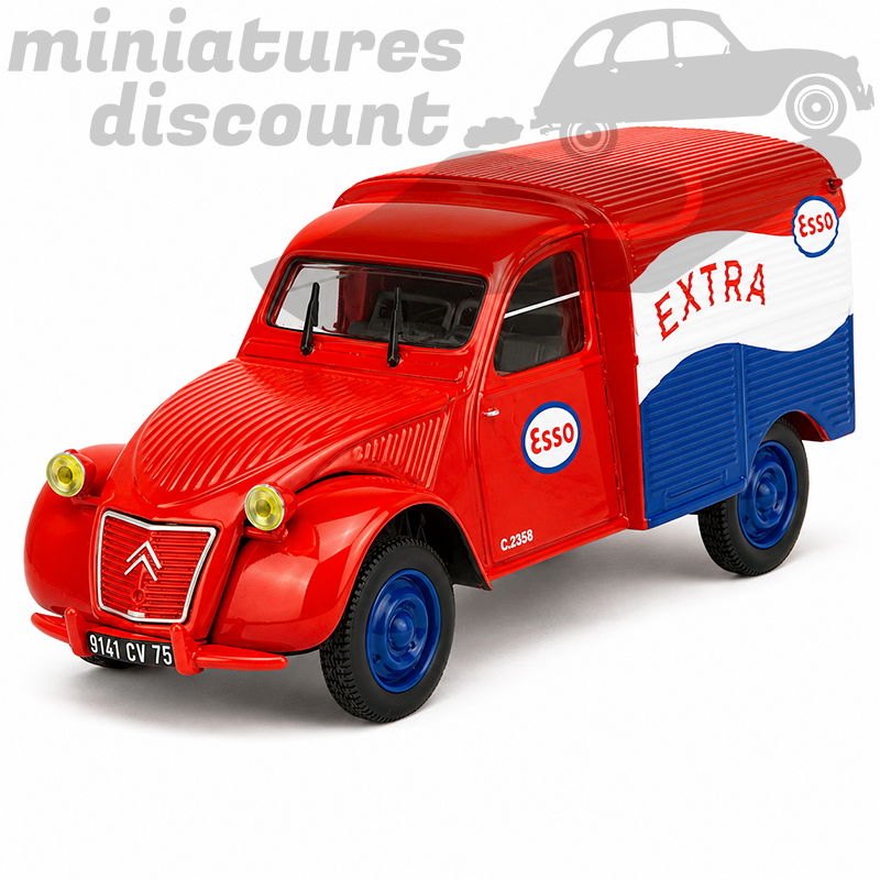 CITROËN 2CV CAMIONNETTE EXTRA ESSO (ROUGE) - NOREV - 1/43ème sous blister
