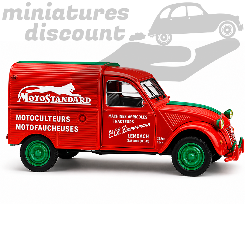 CITROËN 2CV CAMIONNETTE MOTO STANDARD (ROUGE) - NOREV - 1/43ème sous blister