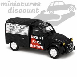 CITROËN 2CV CAMIONNETTE SECOURS POLICE ROUTIER (NOIR) - NOREV - 1/43ème sous blister