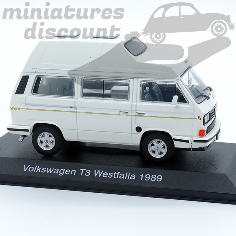 CAMPING CAR COMBI VOLKSWAGEN T3 WESTFALIA DE 1989 (BLANC) - 1/43ème sous blister