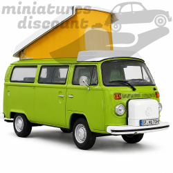 CAMPING CAR COMBI VOLKSWAGEN T2 WESTFALIA HELSINKY DE 1971 (VERT) - 1/43ème sous blister