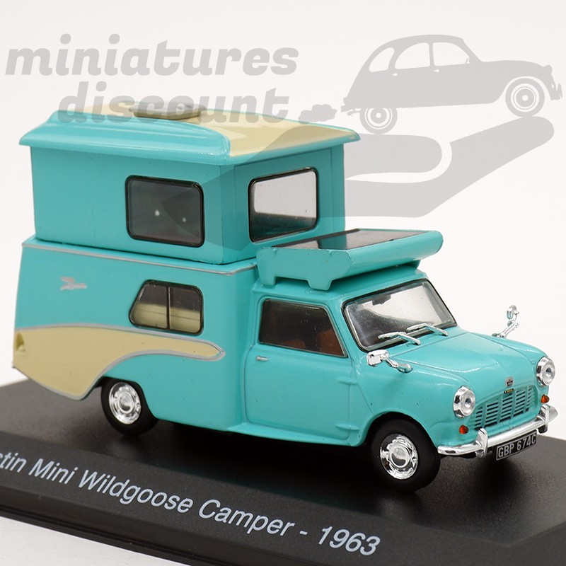 AUSTIN MINI WILDGOOSE CAMPER 1963 (BLEU) - 1/43ème sous blister