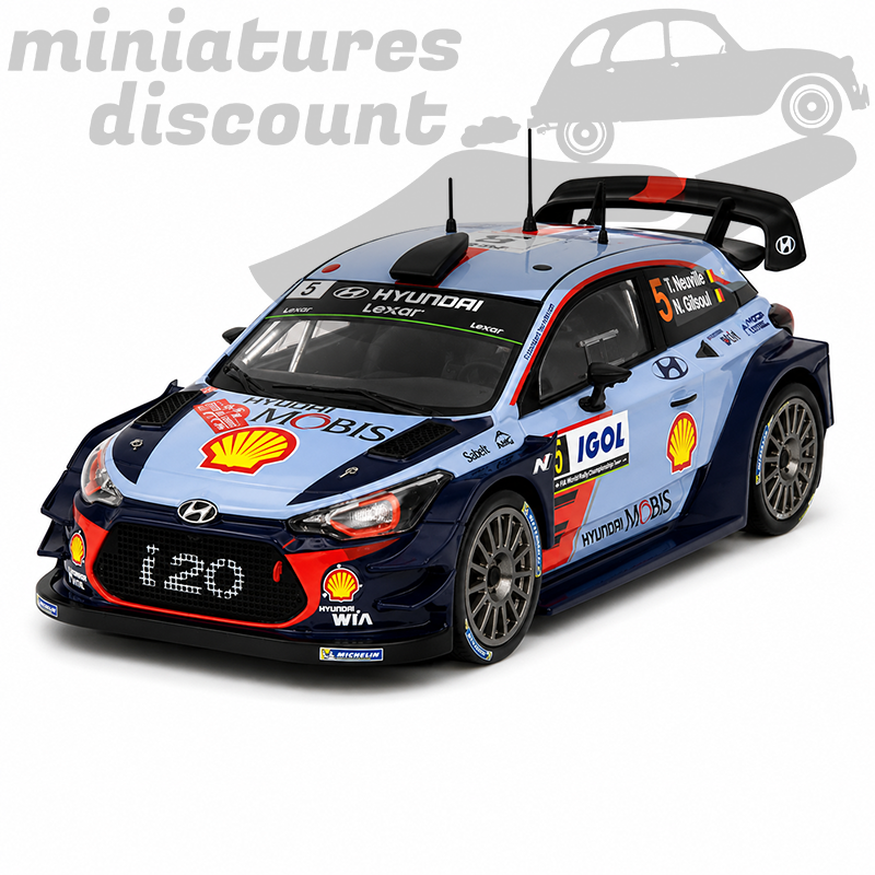 HYUNDAI I20 COUPÉ WRC DU TOUR DE CORSE EN 2017 (BLEU) - IXO - 1/43ème en boite