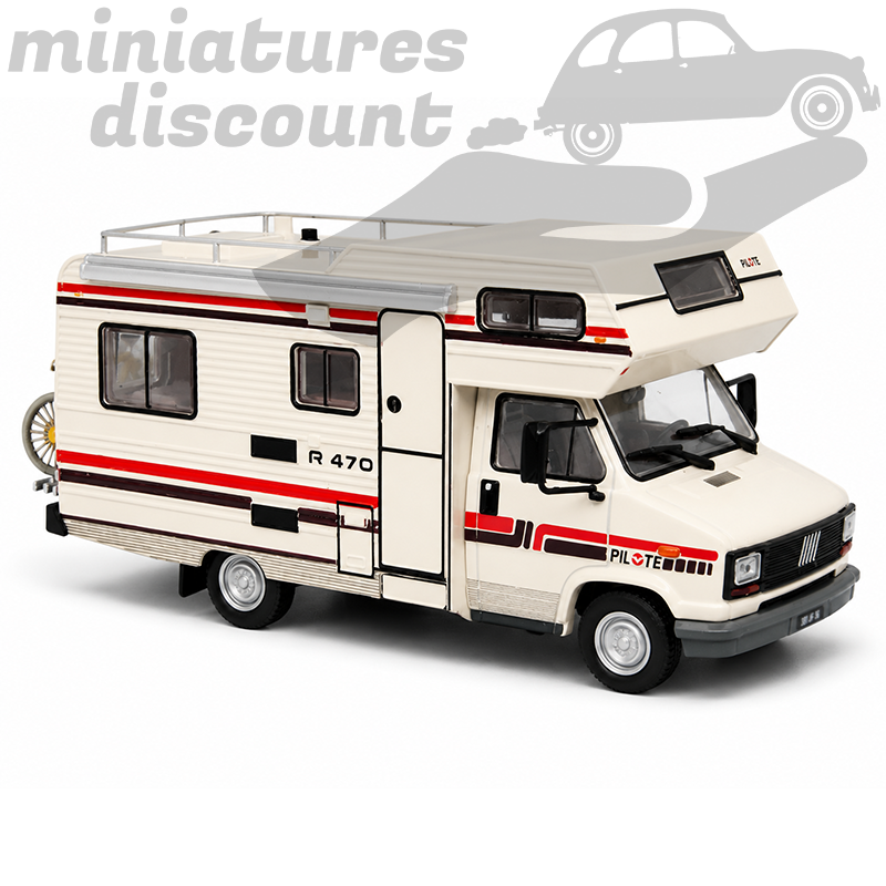 CAMPING CARPILOTE R470 FIAT DUCATO DE 1984 (BEIGE) - 1/43ème sous blister