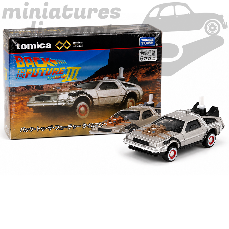 DELOREAN RETOUR VERS LE FUTUR 3 (GRIS) - TOMICA - 1/64ème en boite