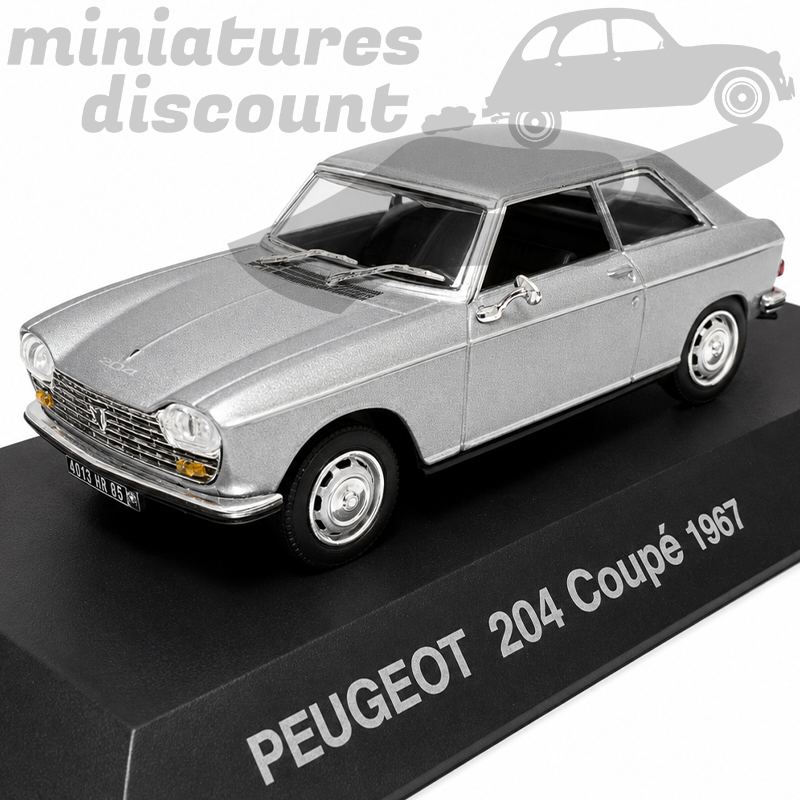 PEUGEOT 204 COUPÉ DE 1967 (GRIS) - 1/43ème sous blister