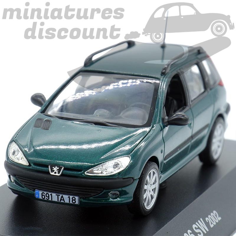 PEUGEOT 206 SW DE 2002 (VERT FONCÉ) - 1/43ème sous blister