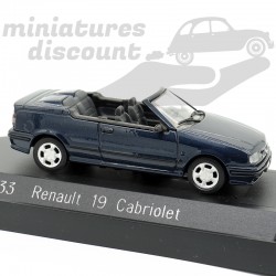 RENAULT 19 CABRIOLET (BLEU MARINE) - SOLIDO - 1/43ème en boite