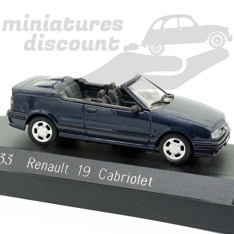 RENAULT 19 CABRIOLET (BLEU MARINE) - SOLIDO - 1/43ème en boite