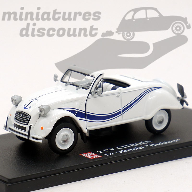 CITROËN 2CV CABRIOLET HADDOCK TINTIN (BLANC) - 1/43ème sous blister