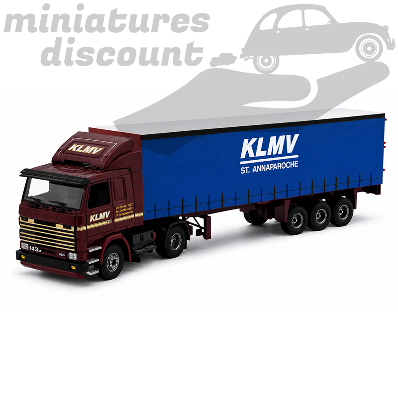 SEMI REMORQUE, SCANIA BACHÉ KLMV ST ANNAPAROCHIE (BORDEAUX) - TEKNO - 1/43ème en boite