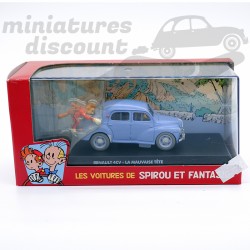 RENAULT 4CV "LA MAUVAISE TÊTE" SPIROU (BLEU) - 1/43ème en boite