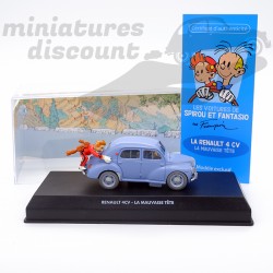 RENAULT 4CV "LA MAUVAISE TÊTE" SPIROU (BLEU) - 1/43ème en boite