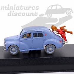 RENAULT 4CV "LA MAUVAISE TÊTE" SPIROU (BLEU) - 1/43ème en boite