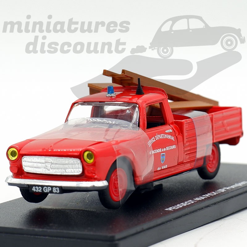 PEUGEOT 404 PICK-UP POMPIERS (ROUGE) - 1/43ème en boite