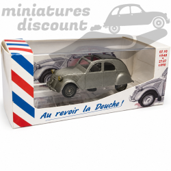 CITROËN 2CV "AU REVOIR LA DEUCHE" SÉRIE LIMITÉE 1948/1990 (GRIS) - VITESSE - 1/43ème en boite