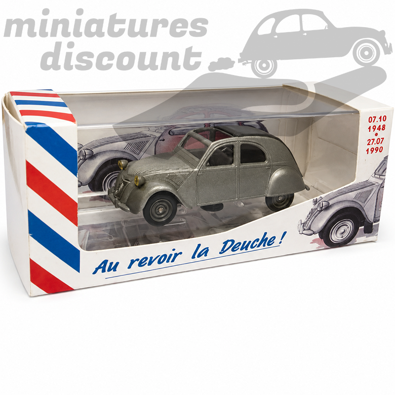 CITROËN 2CV "AU REVOIR LA DEUCHE" SÉRIE LIMITÉE 1948/1990 (GRIS) - VITESSE - 1/43ème en boite