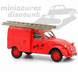 CITROËN 2CV AZU "POMPIERS" (ROUGE) - NOREV - 1/43ème sous blister