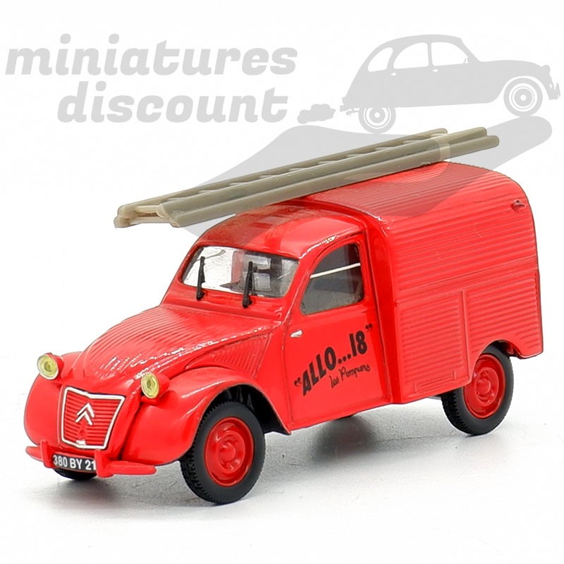 CITROËN 2CV AZU "POMPIERS" (ROUGE) - NOREV - 1/43ème sous blister