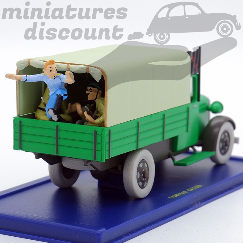MINIATURE TINTIN, CAMION MILITAIRE DE L'OREILLE CASSÉE (VERT) - 1/43ème en boite