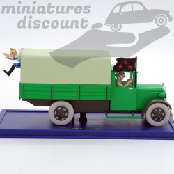 MINIATURE TINTIN, CAMION MILITAIRE DE L'OREILLE CASSÉE (VERT) - 1/43ème en boite