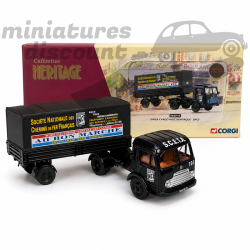 SIMCA CARGO AVEC REMORQUE SNCF (BLEU MARINE) - IXO - 1/50ème en boite