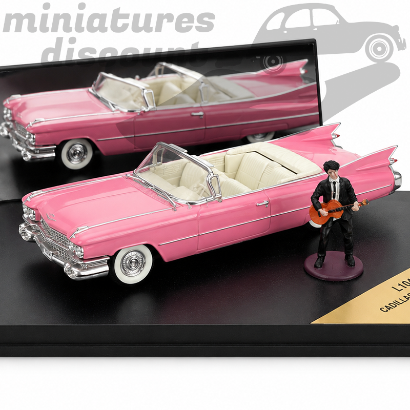 CADILLAC ROCK STAR "ELVIS PRESLEY" DE 1959 (ROSE) - VITESSE - 1/43ème en boite