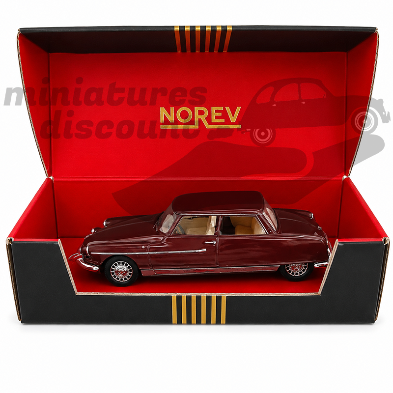 CITROËN CHAPRON DS 19 "CONCORDE" DE 1965 (ROUGE FONCÉ) - NOREV - 1/43ème en boite