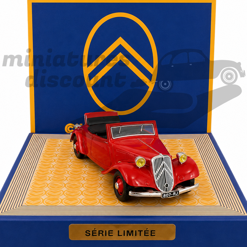 CITROËN TRACTION 11A CABRIOLET SPYDER DE 1935 (ROUGE) - NOREV - 1/43ème en boite