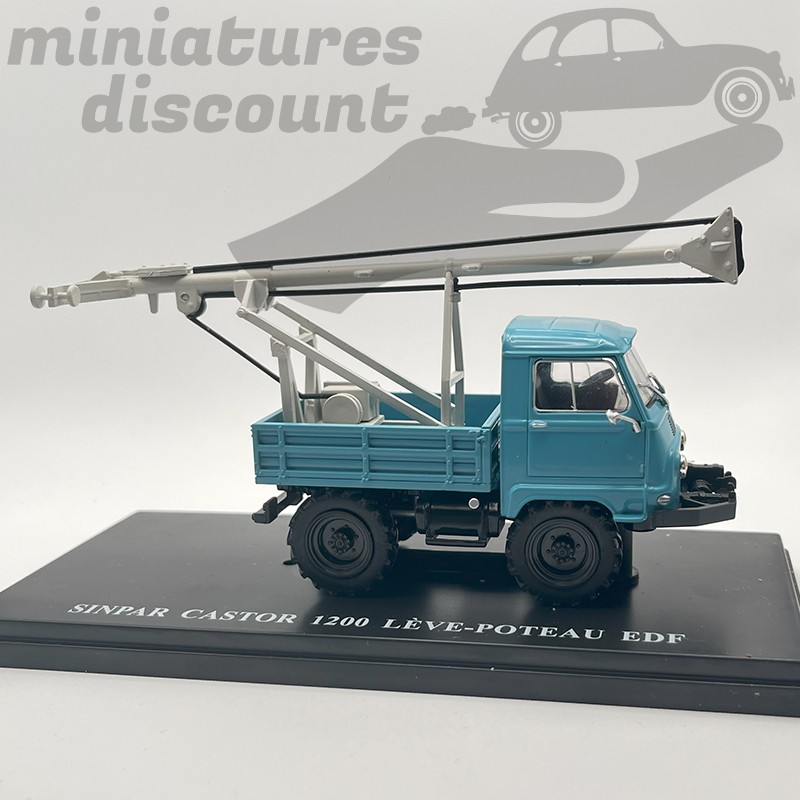 RENAULT SINPAR CASTOR 1200 "LÈVE-POTEAU EDF" (BLEU) - 1/43ème sous blister