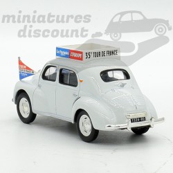 RENAULT 4CV "L'EQUIPE" DE 1948 TOUR DE FRANCE (BLANC) - NOREV - 1/43ème sous blister