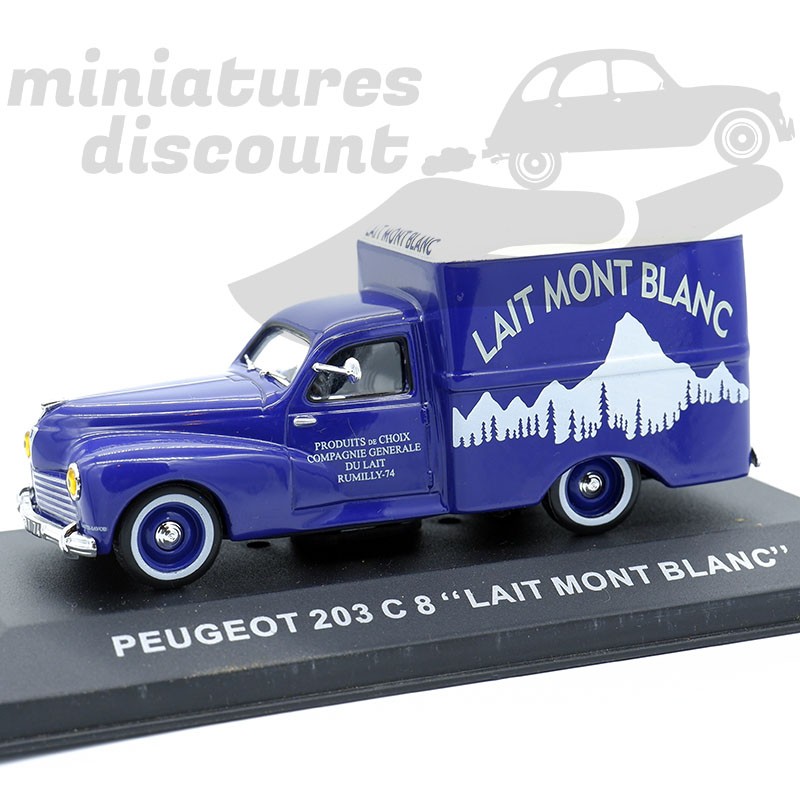 PEUGEOT 203 C 8 " LAIT MONT BLANC " (BLEU) - 1/43ème en boite