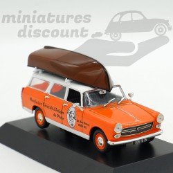 PEUGEOT 404 BREAK "MANUFACTURE GÉNÉRALE D'ARTICLES DE PÊCHE" (BLANC) - 1/43ème sous blister