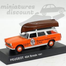 PEUGEOT 404 BREAK "MANUFACTURE GÉNÉRALE D'ARTICLES DE PÊCHE" (BLANC) - 1/43ème sous blister