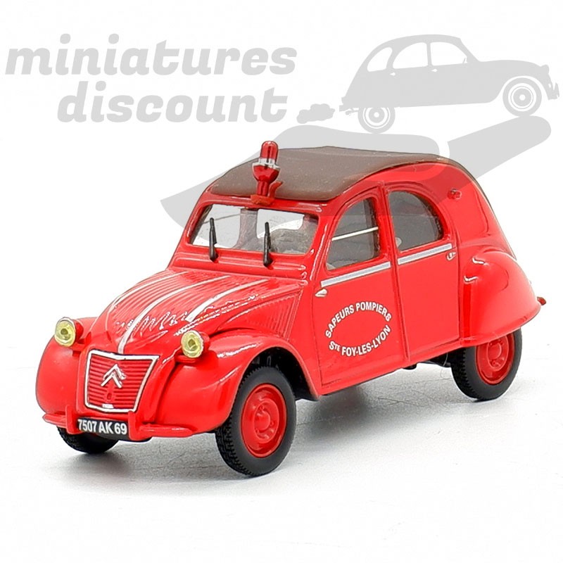 CITROËN 2CV AZL "SAPEUR POMPIERS" (ROUGE) - NOREV - 1/43ème sous blister