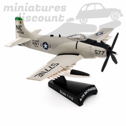 AVION A1-H SKYRAIDER -EN MÉTAL (GRIS CLAIR) - 1/100ème sous blister